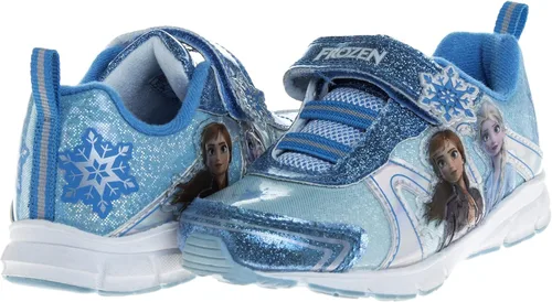 Vista 6 de Disney Zapatillas de deporte Frozen para niñas sin cordones con luz para correr bebéniña pequeña Púrpura tornasol