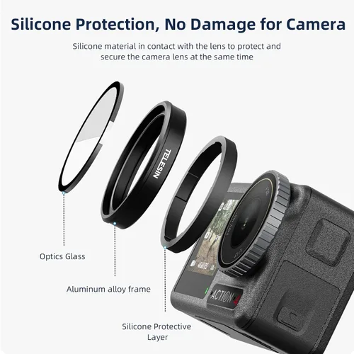 Vista 5 de Juego de filtros de lente de cámara para DJI Action 5 Pro Action 4 Action 3,4-Pack CPL ND32 ND16 ND8 Polarización de densidad neutra HD filtro