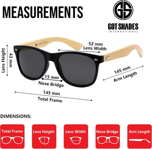 Vista 4 de Gafas de sol de bambú al por mayor Retro 80 Gafas de sol de madera para hombres y mujeres-10