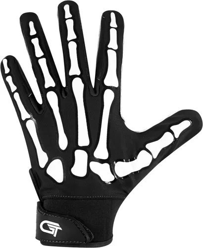 Vista 5 de Glorious Traders Adult & Youth Football Gloves - Ultimate Performance Booster with Super Sticky Grip Negro