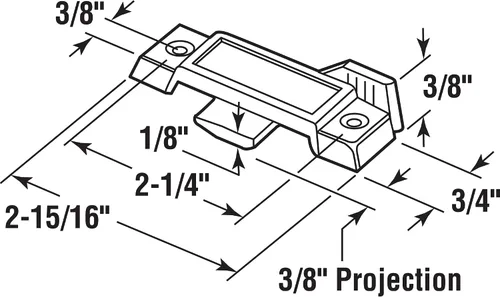 Vista 2 de Prime-Line Products F 2590 – Traba de seguridad para vidrio, F 2596