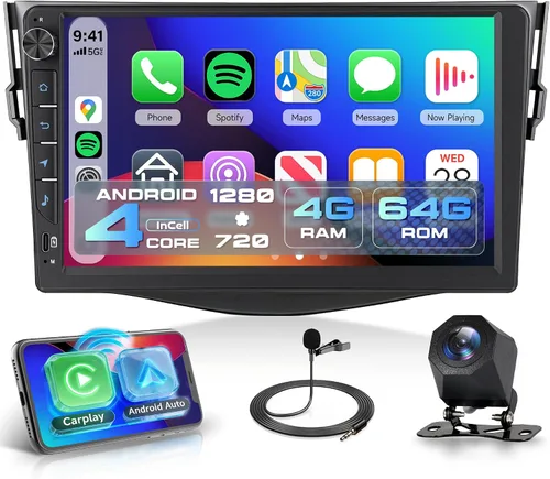 Vista 8 de Radio de coche de 8 núcleos 6G+128G para Toyota RAV4 2007-2011, estéreo de coche Rimoody Android con Carplay inalámbrico, Android Auto, Mirror Link