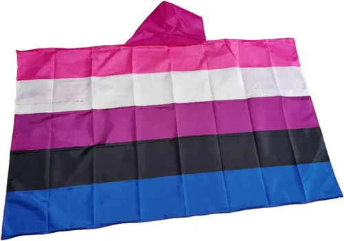 Vista 3 de Bandera de capa pansexual con sombrero y manga