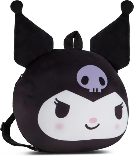 Vista 4 de SANRIO Hello Kitty Squishee Mochila de almohada - Hello Kitty, My Melody, Kuromi - Mochila de almohada súper suave Squishee Cloud, Negro -, Mochilas