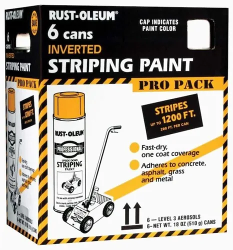 Vista 5 de Rust-Oleum 2578838 Pintura en aerosol profesional de rayas invertidas, 18 onzas, color negro