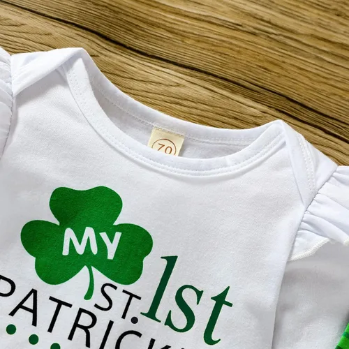 Vista 4 de Conjunto de ropa con tirantes a cuadros para el día de San Patricio