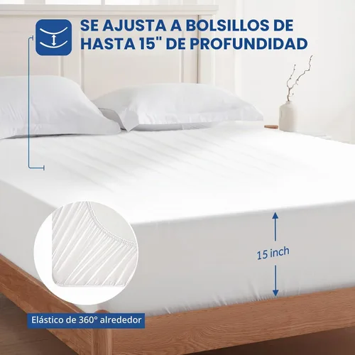 Vista 5 de Sealy Protector de colchón térmico tamaño individual con 10 ajustes
