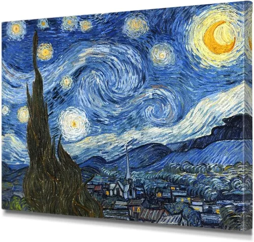 Vista 12 de IPIC - Campo de trigo con cuervos, reproducción artística de Vincent Van Gogh. Lienzo de giclée para decoración del hogar 10#F (20 x 16)