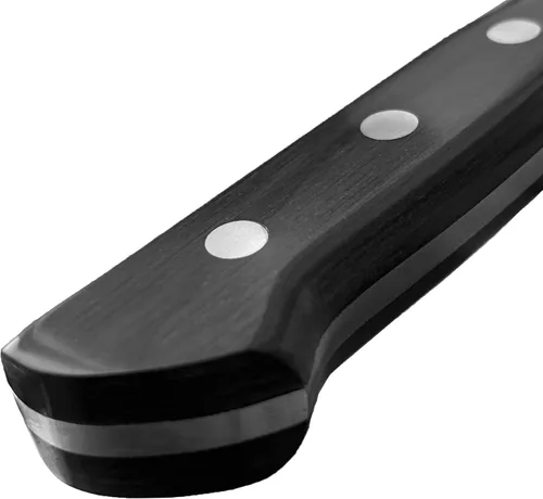 Vista 5 de MASAMOTO AT - Cuchillo japonés Yo Deba de 9.5 pulgadas (9.449 in) fabricado en Japón, cuchillo Deba de doble bisel resistente para carne congelada