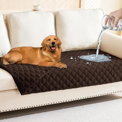 Vista 14 de Smiry Funda Impermeable para Cama de Perro Manta para Mascotas, Manta Suave y Lavable para Perros para Muebles Cama Sofá Sofá Reversible, a Cuadros