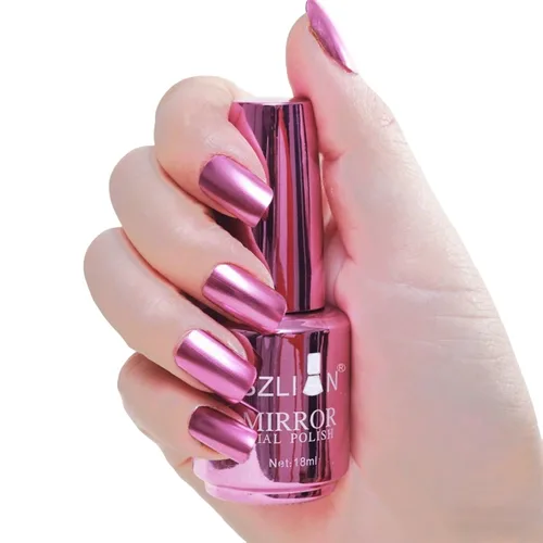 Vista 8 de KYDA Esmalte de uñas de espejo morado oscuro de 0.6 fl oz, esmalte de espejo brillante brillante para arte de uñas, arte de uñas de efecto metálico