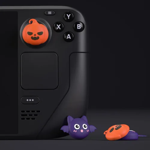 Vista 22 de PlayVital Halloween Thumb Grip Caps for Steam Deck LCD, Silicone Thumbsticks Grips Joystick Caps for Steam Deck OLED - Little Devils