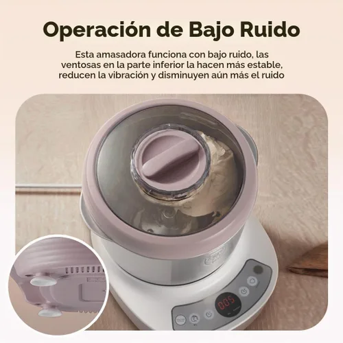 Vista 5 de Bear - Máquina de masa eléctrica de 3.7 cuartos de galón con función de fermentación, fabricada con acero inoxidable 304 para pizza y masa de pan