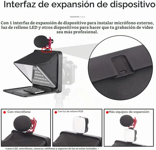 Vista 9 de LENSGO Teleprompter portátil para iPad Tablet Smartphone Cámara DSLR de 7.9 pulgadas, APP compatible con sistema iOS y Android para enseñanza