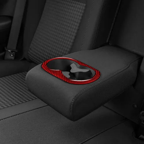 Vista 5 de Para Dodoge Challenger 2015 2016 2017 2018 2019 2020 2021 2022 2023 Accesorios Car Cup Holder Decor Calcomanías Calcomanías de fibra de carbono