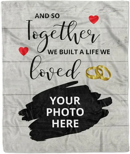 Vista 3 de Manta personalizada para esposa de esposo a esposa para pareja, regalo de aniversario para mujeres, regalo para aniversario de boda