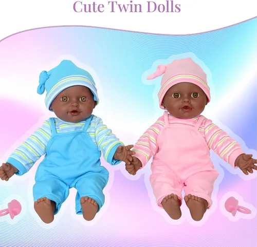 Vista 2 de The New York Doll Collection Muñecas gemelas (afroamericanas)