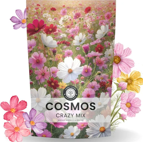 Vista 9 de Crazy Cosmos Mix - Sobre grande de 0.18 oz - 600 semillas de flores para plantar - Cosmos bipinnatus
