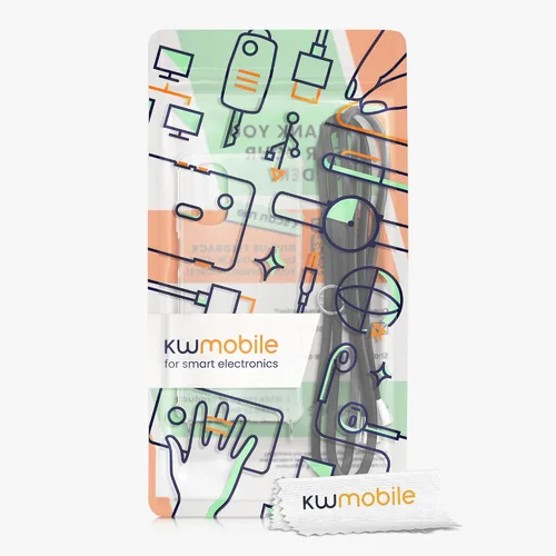 Vista 7 de kwmobile Funda cruzada compatible con Motorola Moto E32/Moto E32s - Funda transparente de TPU con correa de cordón - Negro/Transparente