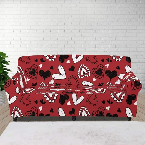 Vista 89 de Boatee Fundas de sofá de 1 pieza con diseño de copo de nieve azul, fundas elásticas para sofá, 1 cojín, protección de muebles, decoración para sala