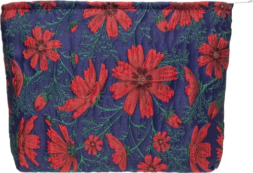 Vista 78 de Pazimiik Bolsa de maquillaje floral, grande, de algodón, con cremallera para bolsa de viaje, organizador de maquillaje de lona para mujeres