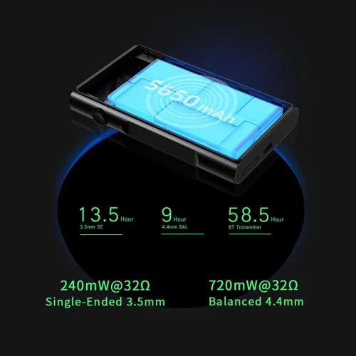 Vista 3 de SHANLING Reproductor de audio ultra digital M6, reproductor de MP3/MP4, contrata Bluetooth DAP, reproductor de música portátil, WiFi de 2.4G/5G