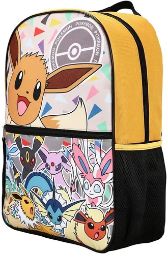 Vista 6 de Pokemon Eevee Kids - Mochila con capucha de 16 pulgadas Amarillo