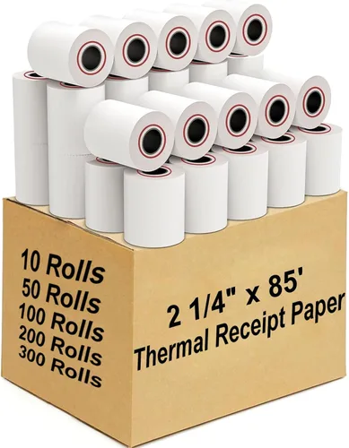 Vista 8 de Coopaty Papel térmico de 2 1/4" x 85', papel térmico para caja registradora POS (10 rollos)