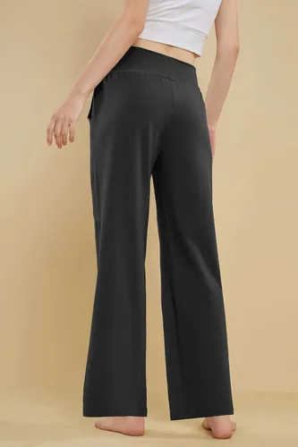 Vista 2 de YLDUJ AMUM Pantalones deportivos de pierna ancha para mujer