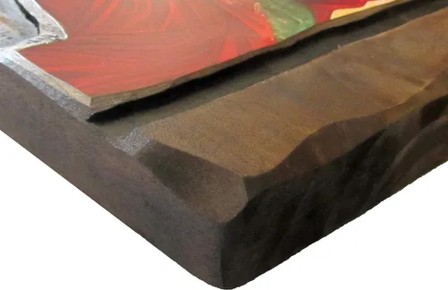 Vista 7 de Icono de madera griego ortodoxo de madera del Génesis de Jesucristo / K4