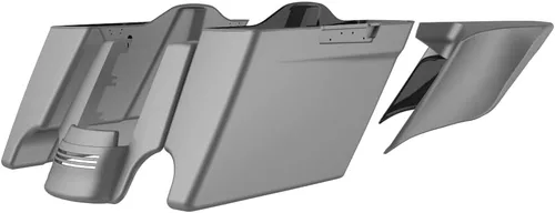 Vista 36 de Cubiertas laterales de alforjas estiradas para motocicleta, extensión extendida para Harley Touring 2014+ - Whisky ámbar Amber Whiskey