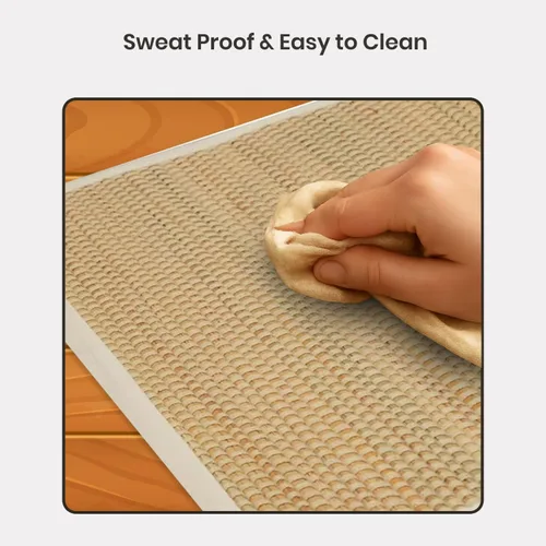 Vista 6 de LFH Home Handmade Straw Yoga Mat For Exercise, Workout, Fitness - Perfect Heavy Quality Eco Friendly Natural Straw Reversible Yoga Mat for Men &