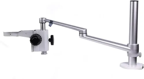 Vista 6 de Kit de accesorios para microscopio, abrazadera de metal negro/plateado, soporte para microscopio, soporte para microscopio trinocular ajustable
