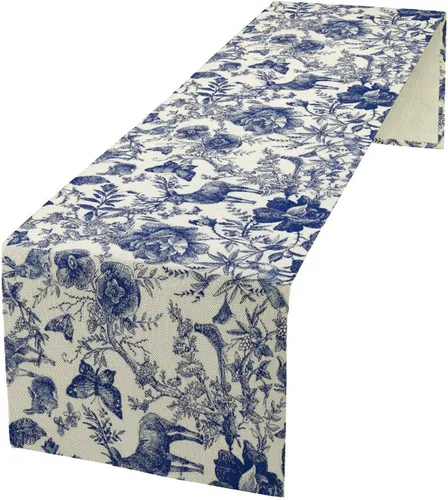 Vista 9 de Camino de mesa de estilo rústico retro, decoración de mesa de cocina, sala de estar, comedor, para el hogar, con diseño de osos, alces, ciervos