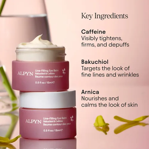 Vista 6 de Alpyn Line - Bálsamo para ojos con Bakuchiol y cafeína, reduce el aspecto de líneas finas y arrugas, minimiza la apariencia de hinchazón y ojeras