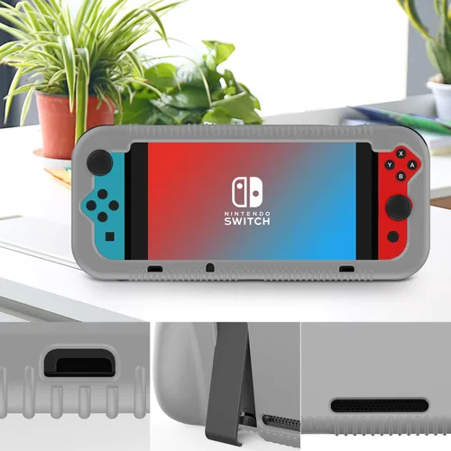 Vista 5 de Semeving for Nintendo Switch Case,Soft Protective Case with Ergonomic Grip Design,Shock-Absorption&Anti-Scratch