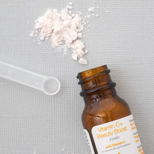 Vista 5 de Hyalogic Polvo de belleza con vitamina C + - Polvo de refuerzo de belleza para cara, mezcla con crema hidratante o suero, hidratación de la piel