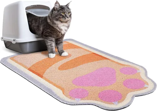Vista 9 de Unicorn Catcher Alfombrilla de arena para gatos, alfombrilla grande antideslizante para arena para gatos, tapete suave para arena para gatos, tapete