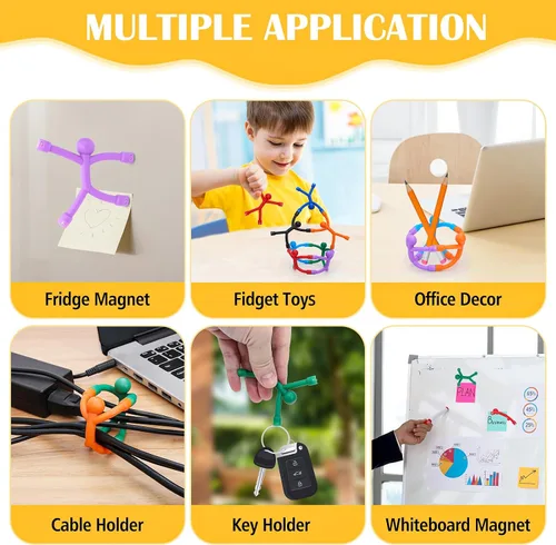 Vista 7 de 10 piezas de juguetes magnéticos de viaje, imanes para hombres y niños, lindos imanes magnéticos de personas, avión, coche, esencial para viajar
