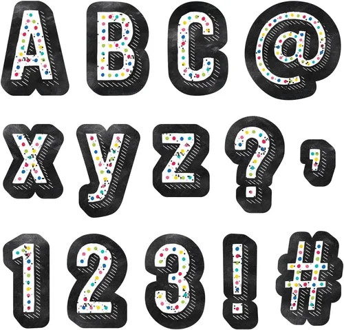 Vista 4 de CTP Classroom Café Punch-Out Letras para el aula - Suministros esenciales para la escuela en casa - Los mejores suministros de regreso a clases