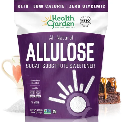 Vista 10 de Health Garden Edulcorante de alulosa, sin gluten ni azúcar, cero carbohidratos netos, sin OMG, kosher, apto para dieta cetogénica (12 onzas)