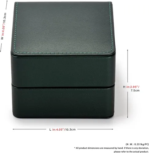 Vista 13 de Caja de regalo de reloj de cuero PU negro Premium Caja de almacenamiento de reloj individual con caja de reloj de pulsera de almohada extraíble