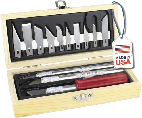 Vista 8 de Excelente equipo de cuchillo Hobby , madera (Woodworking Set madera (Wooden Chest))