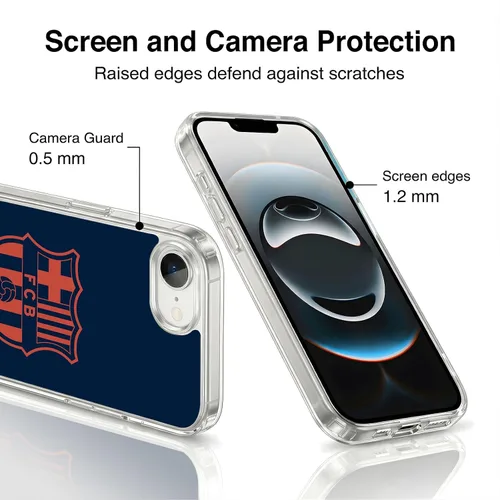 Vista 111 de Head Case Designs Funda de gel suave con licencia oficial del FC Barcelona Barca Crest Graphics [protección de grado militar] compatible con Apple
