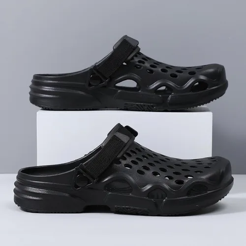 Vista 6 de Zuecos de verano antideslizantes para hombre, zapatos de jardín ligeros y suaves, zuecos para jardín, cocina, exteriores, playa, patio, piscina