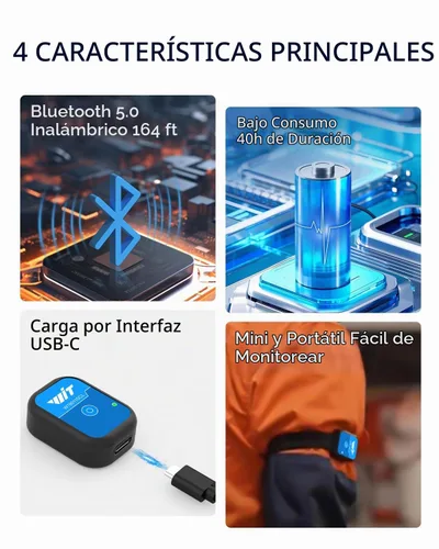 Vista 5 de Acelerómetro + Inclinómetro Bluetooth 5.0 WT9011DCL MPU9250 Giroscopio de 9 ejes de alta precisión + Ángulo (Precisión XY 0.2°) + Magnetómetro