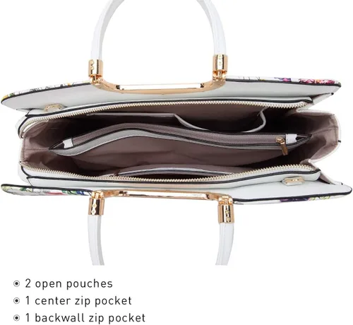 Vista 4 de Womens Handbag Top Handle Shoulder Bag Tote Satchel Purse Work Bag with Matching Wallet