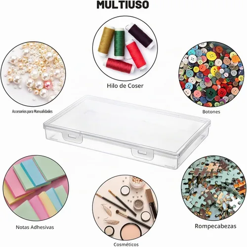 Vista 8 de BTSKY Caja de almacenamiento de plástico transparente con tapa de solapa, organizadores multiusos para manualidades y caja de almacenamiento