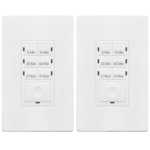 Vista 20 de ENERLITES Interruptor temporizador de cuenta regresiva de 1 hora, 1-5-10-20-30-60 minutos, para ventiladores de baño, calentadores, luces, indicador