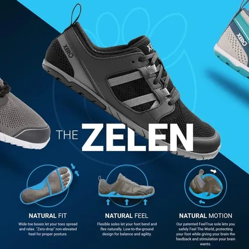 Vista 2 de Xero Shoes Zelen Zero Drop - Tenis de correr para hombre con plantilla extraíble
